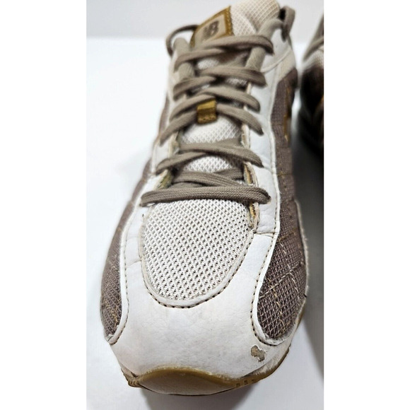 New Balance Womens 442 CW442UG White Brown Running Shoes Sneakers Size 8 1/2 B - Picture 10 of 14